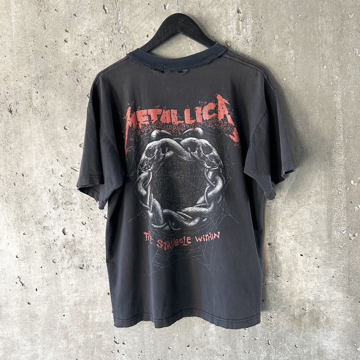Band Tees 90’s THRASHED Metallica “The Struggle Within” T-Shirt Size US L / EU 52-54 / 3 - 4 Thumbnail