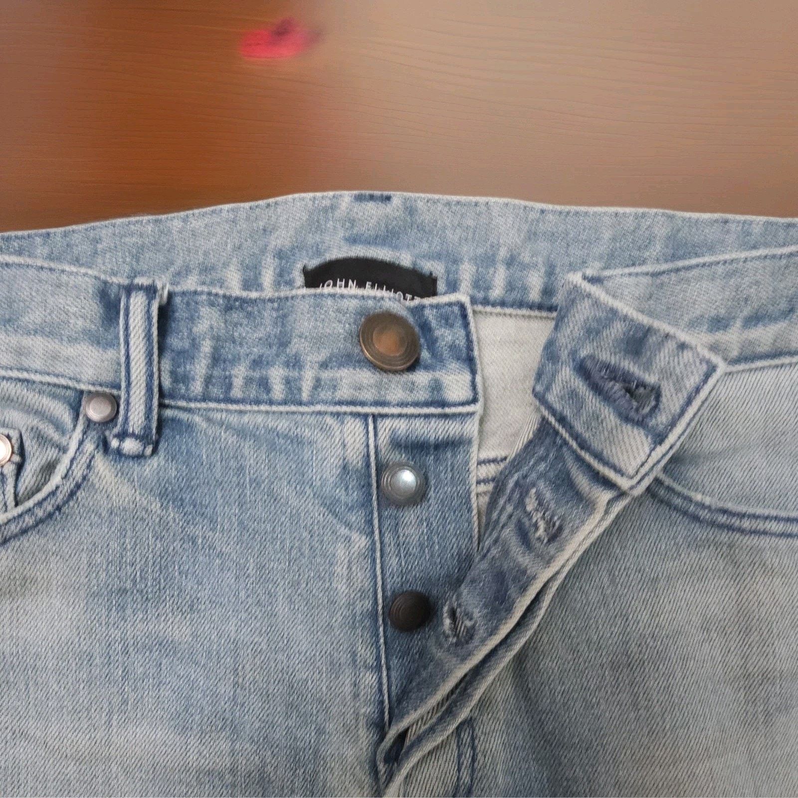 John Elliott John Elliott Button Fly Cast 2 Denim Made Japan Distressed Size US 32 / EU 48 - 5 Thumbnail