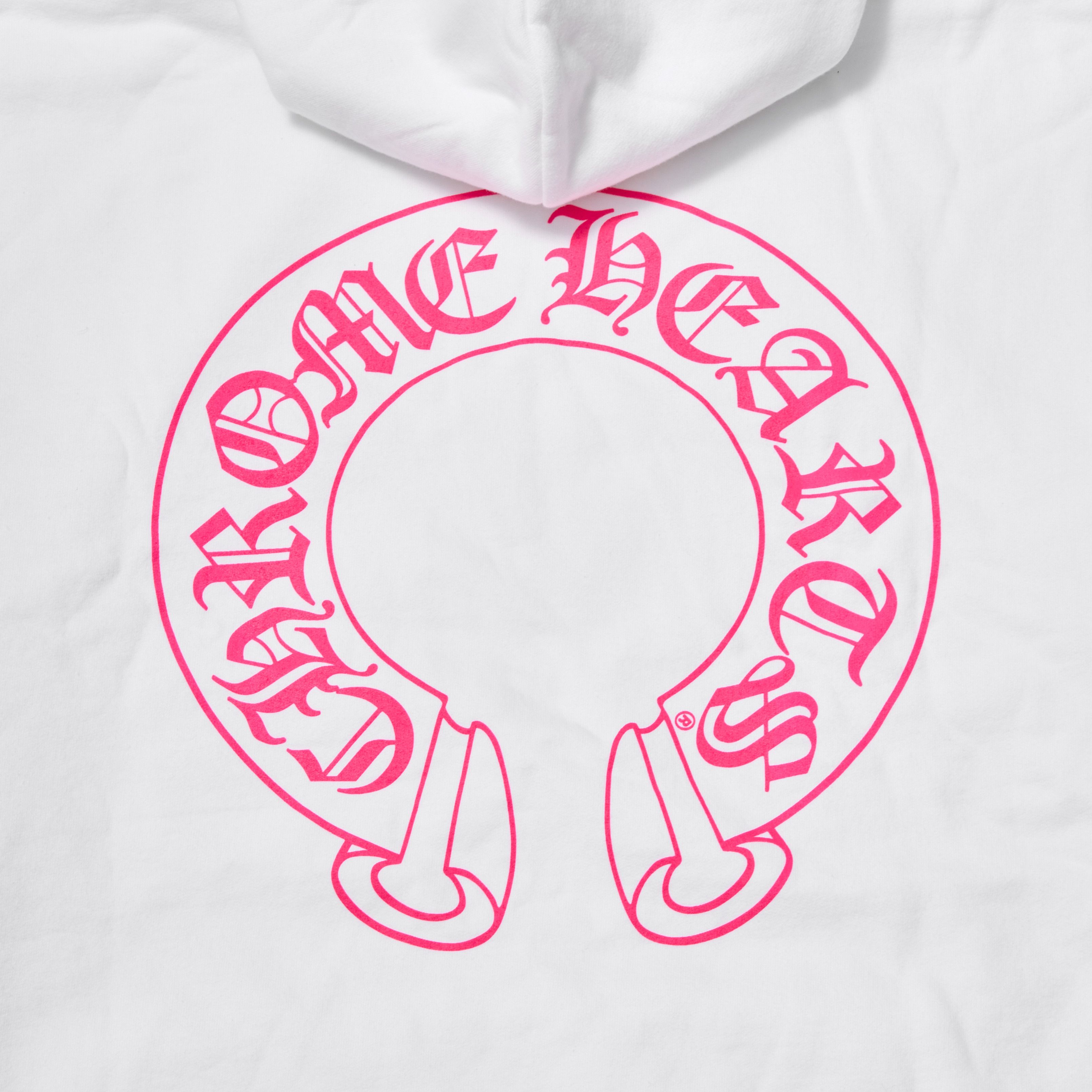 Chrome Hearts CHROME HEARTS horsehoe logo hoodie neon magenta