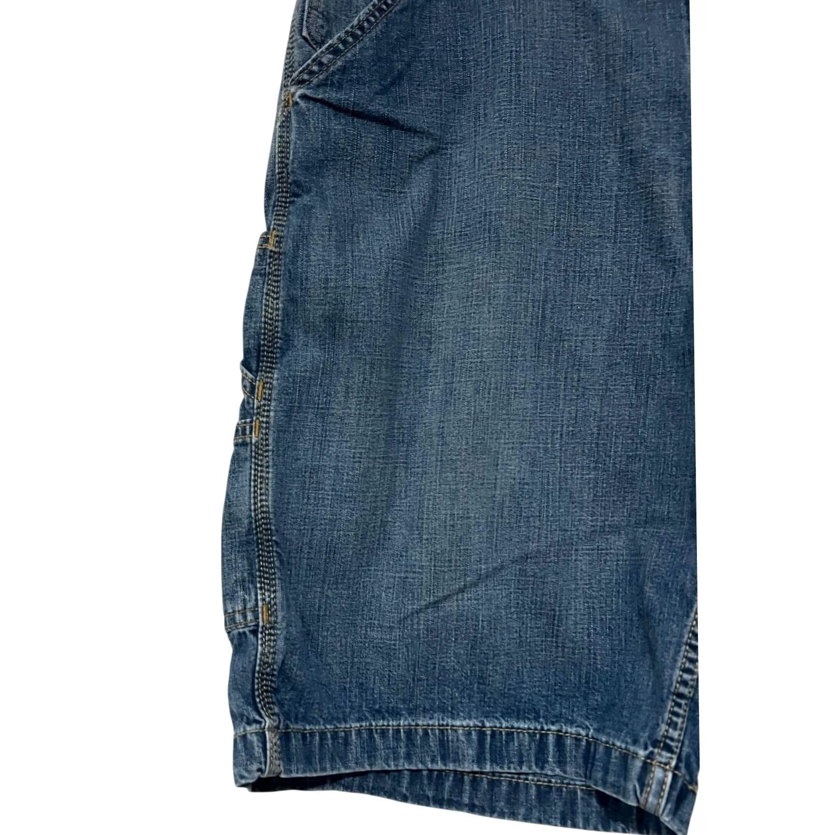 Denime VINTAGE Levi’s Carpenter Shorts Jorts Mens 40 11” Inseam Blue Denim Baggy 90s Y2K Grunge Skater Motorcyclist Casual Mens Size US 40 / EU 56 - 3 Thumbnail
