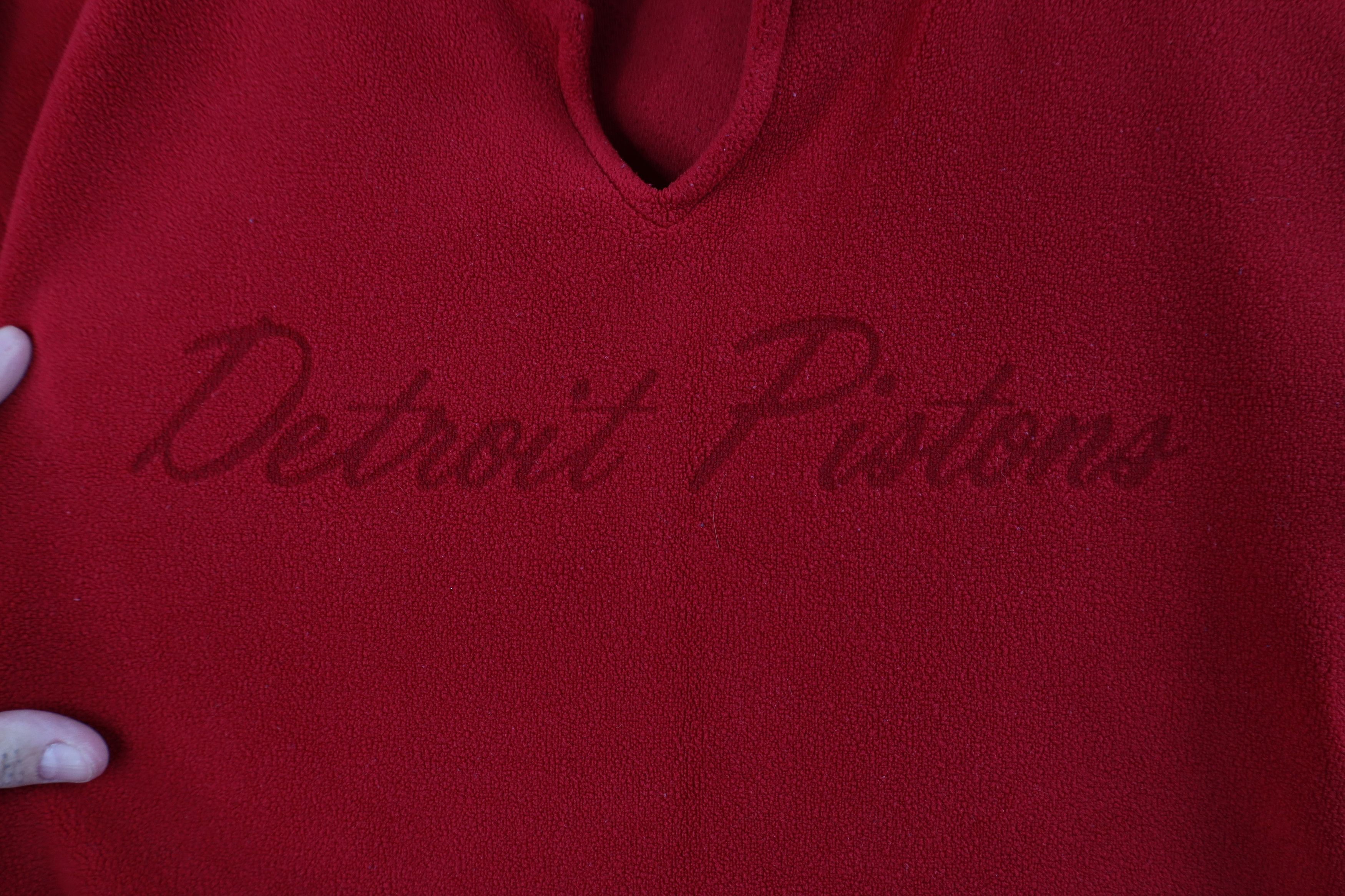 Vintage Vintage 90s Y2K Detroit Pistons Basketball Fleece Sweater Size XL / US 12-14 / IT 48-50 - 4 Thumbnail