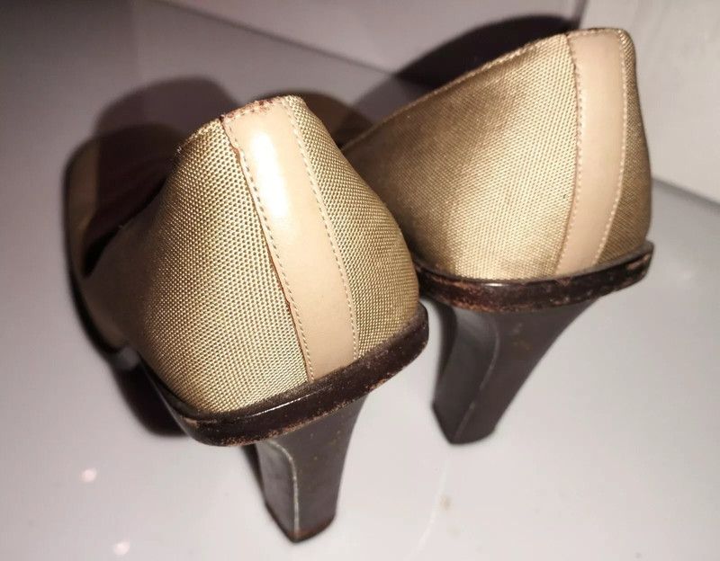 Gucci Gucci Escarpins Talons Carrés cuir Nid d'Abeille T 38 Size US 7 / IT 37 - 6 Thumbnail