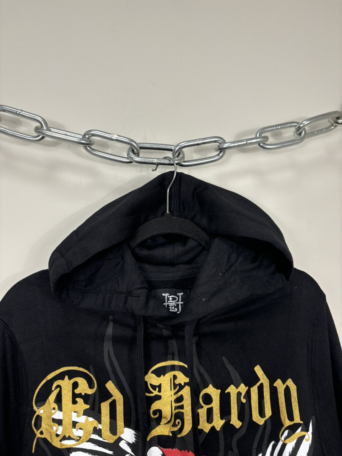 Christian Audigier Ed Hardy Big Snake Logo Y2K Hype NEW Black Hoodie Size US S / EU 44-46 / 1 - 14 Thumbnail