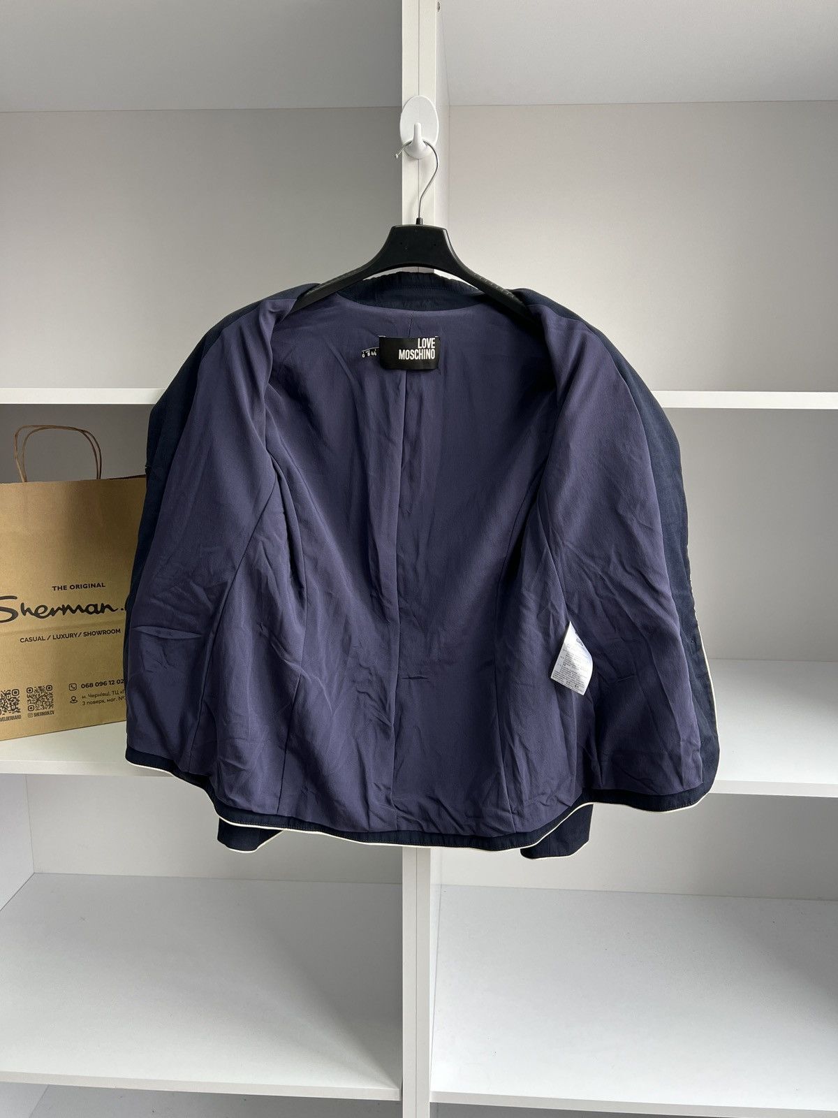 Designer × Moschino × Vintage Vintage Love Moschino Navy Women’s Blazer Size M / US 6-8 / IT 42-44 - 8 Thumbnail