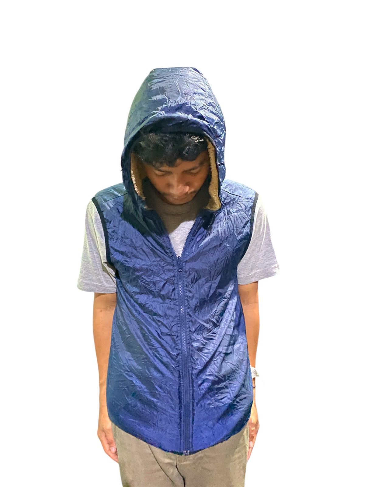 If Six Was Nine × Japanese Brand × Le Grande Bleu (L.G.B.) vest hoodie reversibel sherpa Size US M / EU 48-50 / 2 - 6 Thumbnail