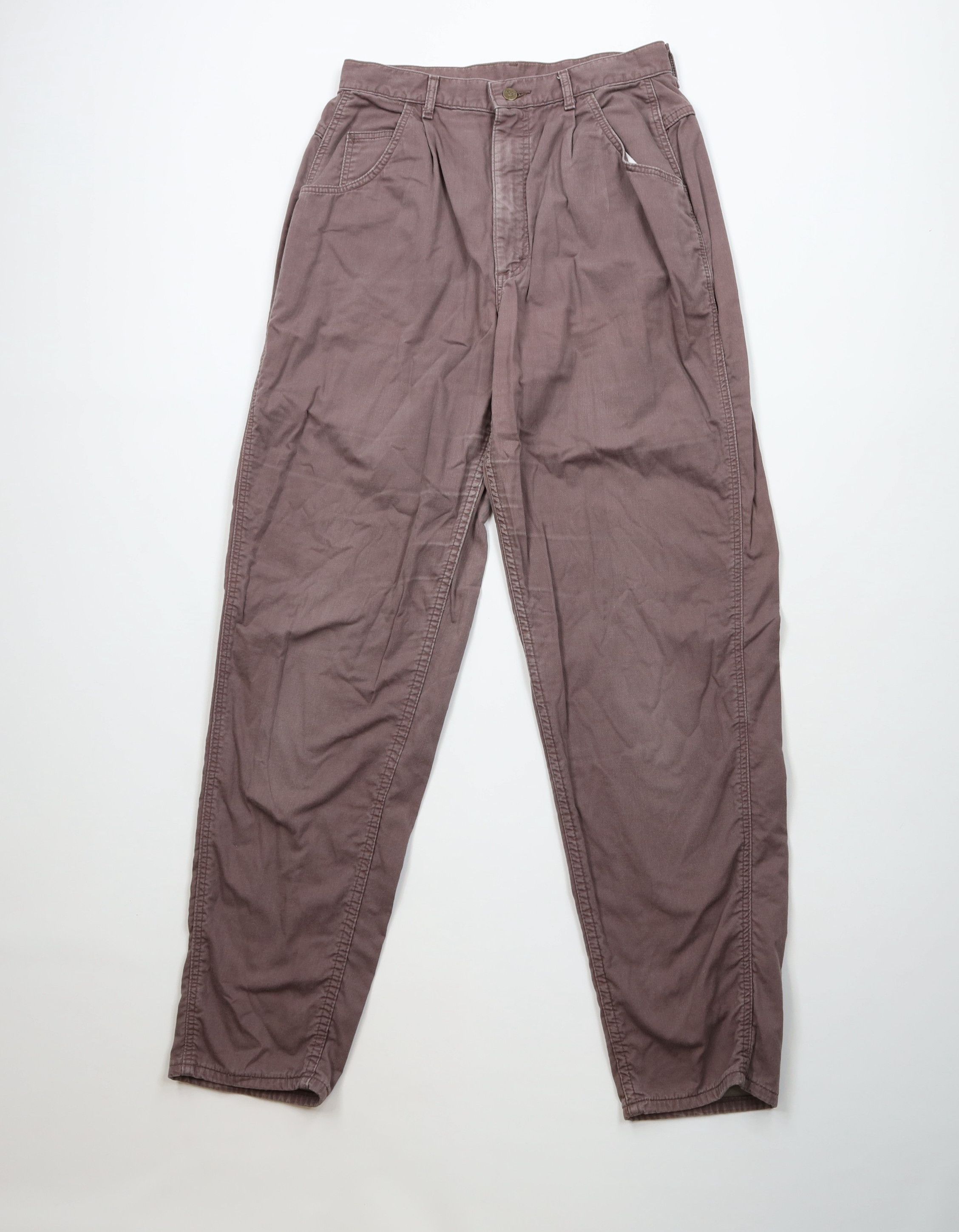 Lee Vintage 90s Lee Pleated Tapered Leg Chino Pants Purple USA Size 38" / US 16 / IT 52 - 1 Thumbnail