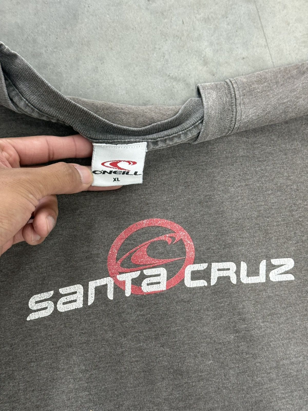 O'Neill O'neill Santa Cruz Surf Faded T Shirt Vintage Y2K 2000s Grey Size US XL / EU 56 / 4 - 3 Thumbnail