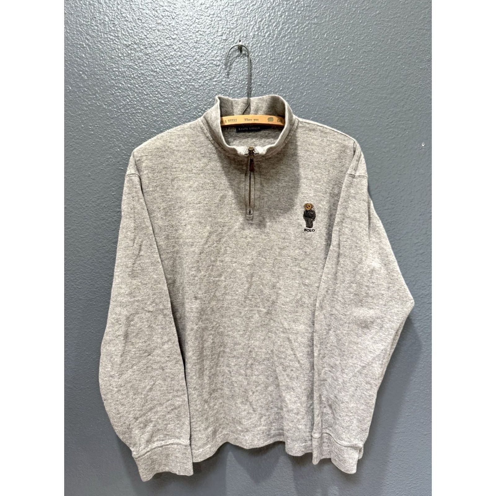 Polo Ralph Lauren Polo Ralph Lauren Polo Bear Gray Cotton Zip Sweatshirt L Mens Size Large Size US L / EU 52-54 / 3 - 4 Thumbnail