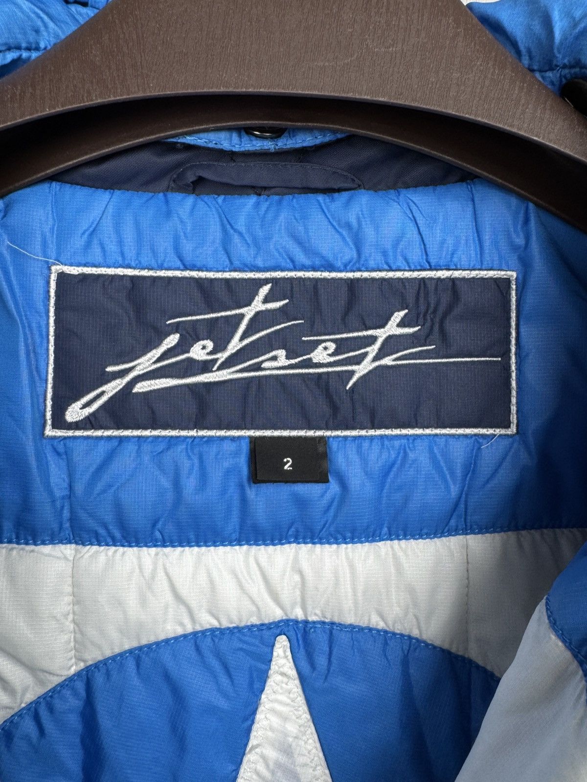JET SET Jet Set Blue Nylon striped insulated ski jacket Italy sz 2 Size US M / EU 48-50 / 2 - 12 Thumbnail