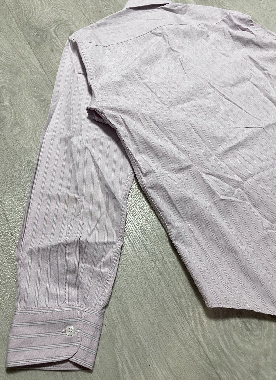 C.P. Company C.P. Company Vintage Pink Striped Long Sleeved Cotton Shirt Size US XL / EU 56 / 4 - 20 Thumbnail