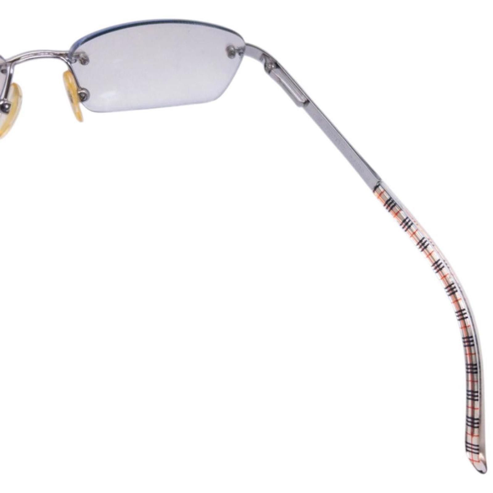 Burberry Vintage Burberry Nova Check Rimless Clear Sunglasses Size ONE SIZE - 7 Thumbnail