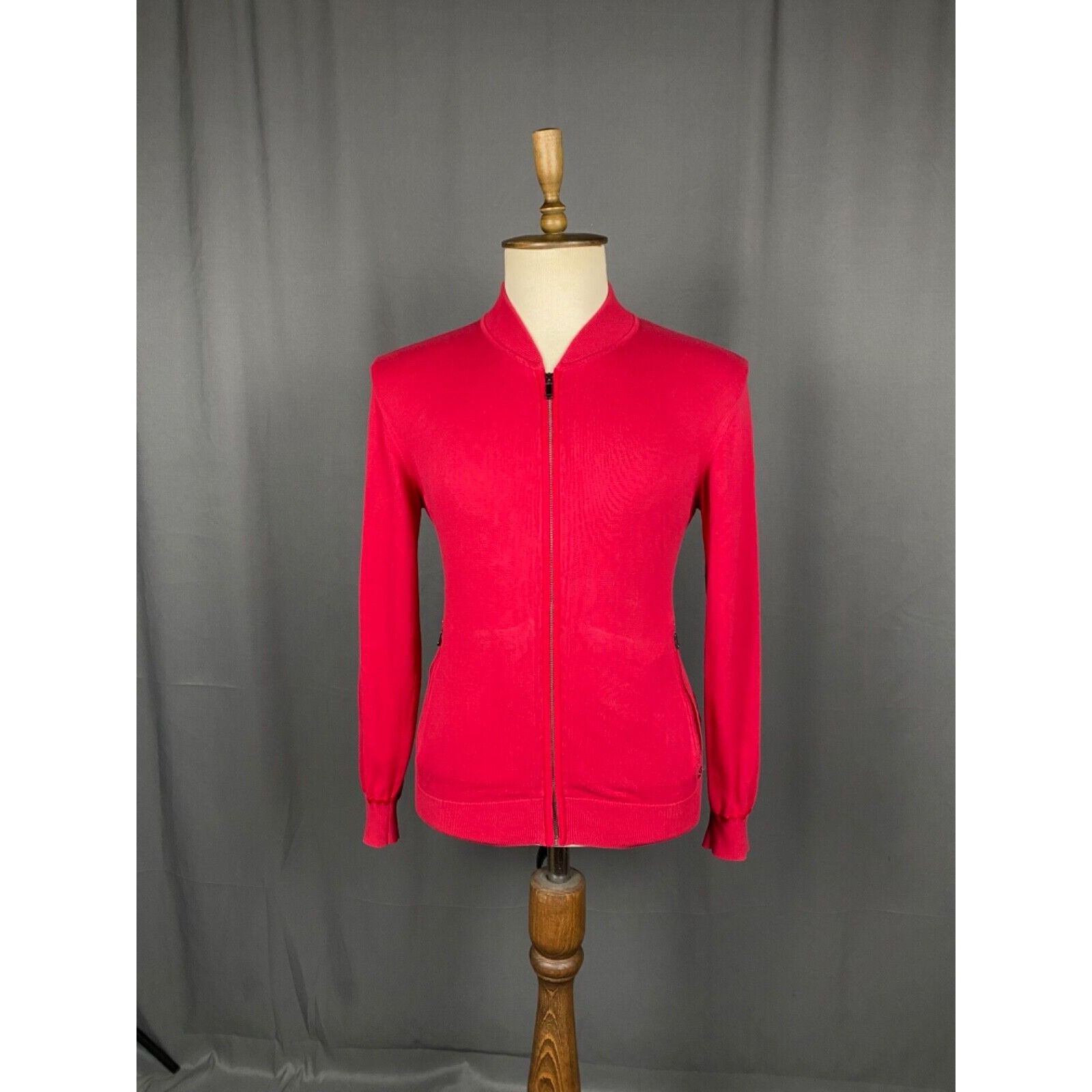 Ermenegildo Zegna Zegna RECENT Men's Red Full Zip Cardigan Sweater Size S Size US S / EU 44-46 / 1 - 3 Thumbnail