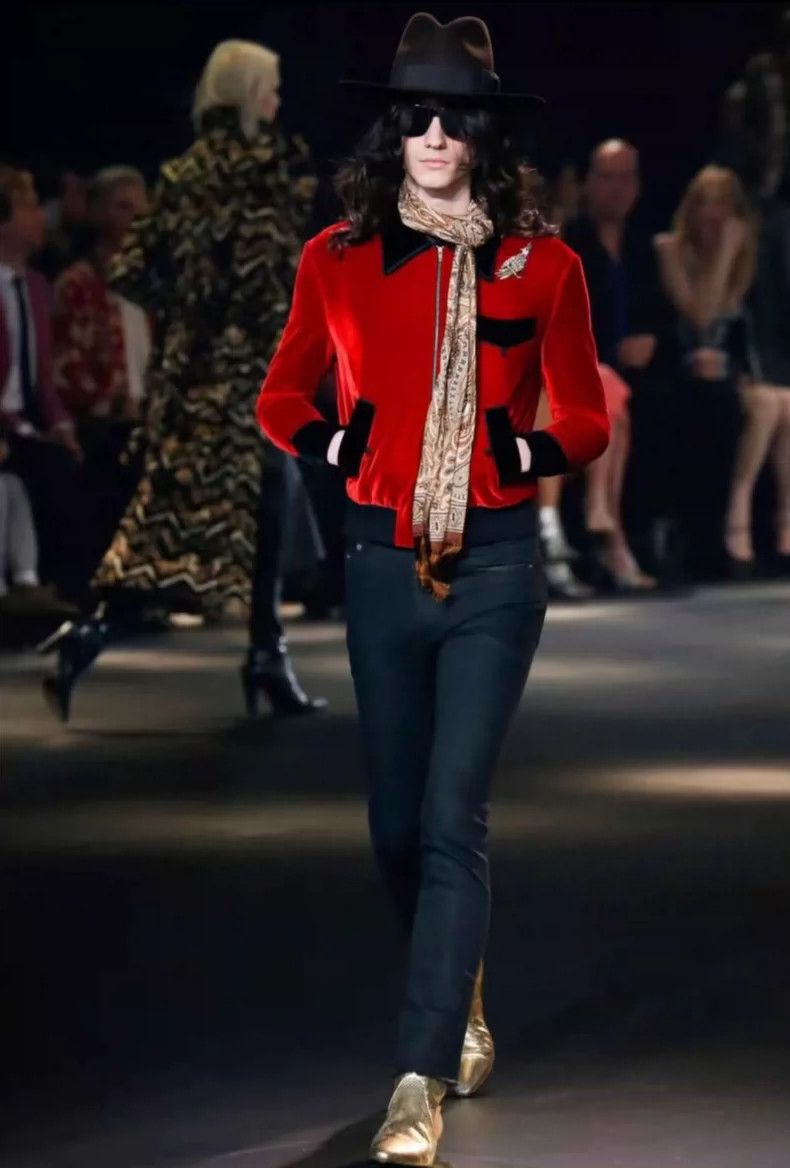 Saint Laurent Paris Saint Laurent Paris 16 FW Red Velvet Court Jacket 2505-Next Size US M / EU 48-50 / 2 - 8 Thumbnail