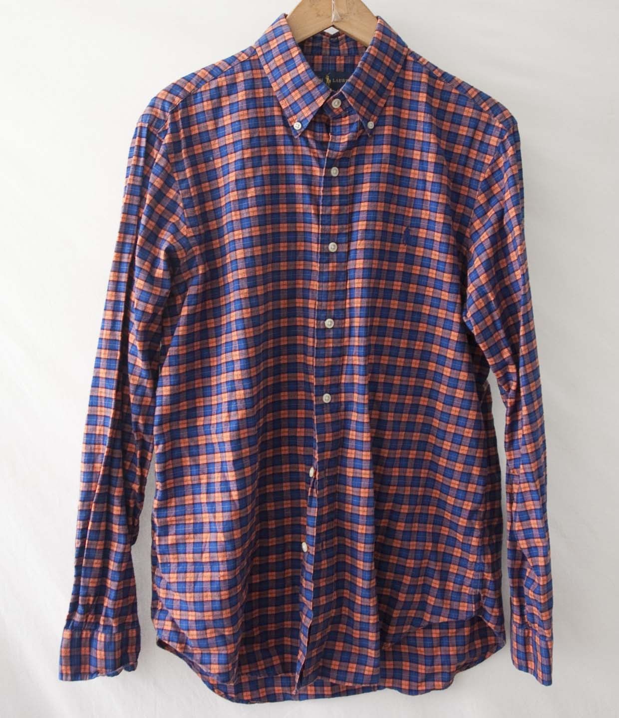 Ralph Lauren Ralph Lauren Shirt Flannel Size M Blue / Orange Size US M / EU 48-50 / 2 - 2 Thumbnail