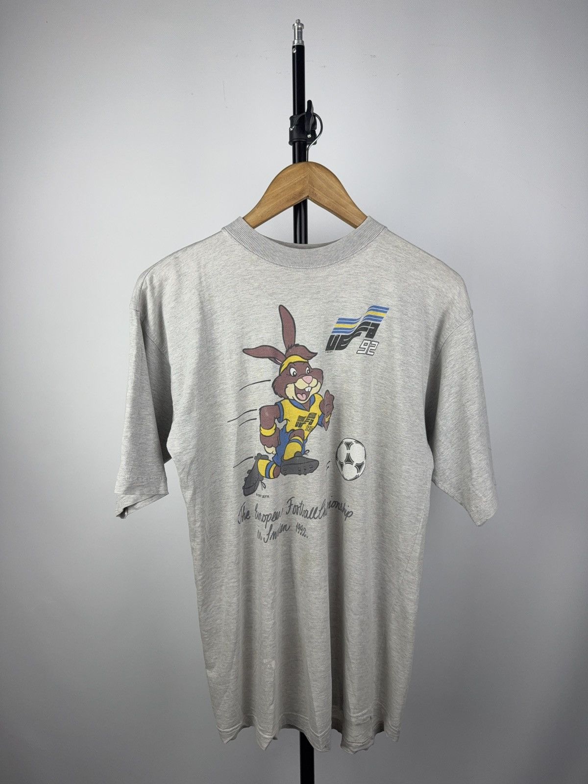 UEFA × Vintage Rare UEFA 1992 Sweden Euro Mascot Football Tee Vintage Size US M / EU 48-50 / 2 - 1 Thumbnail