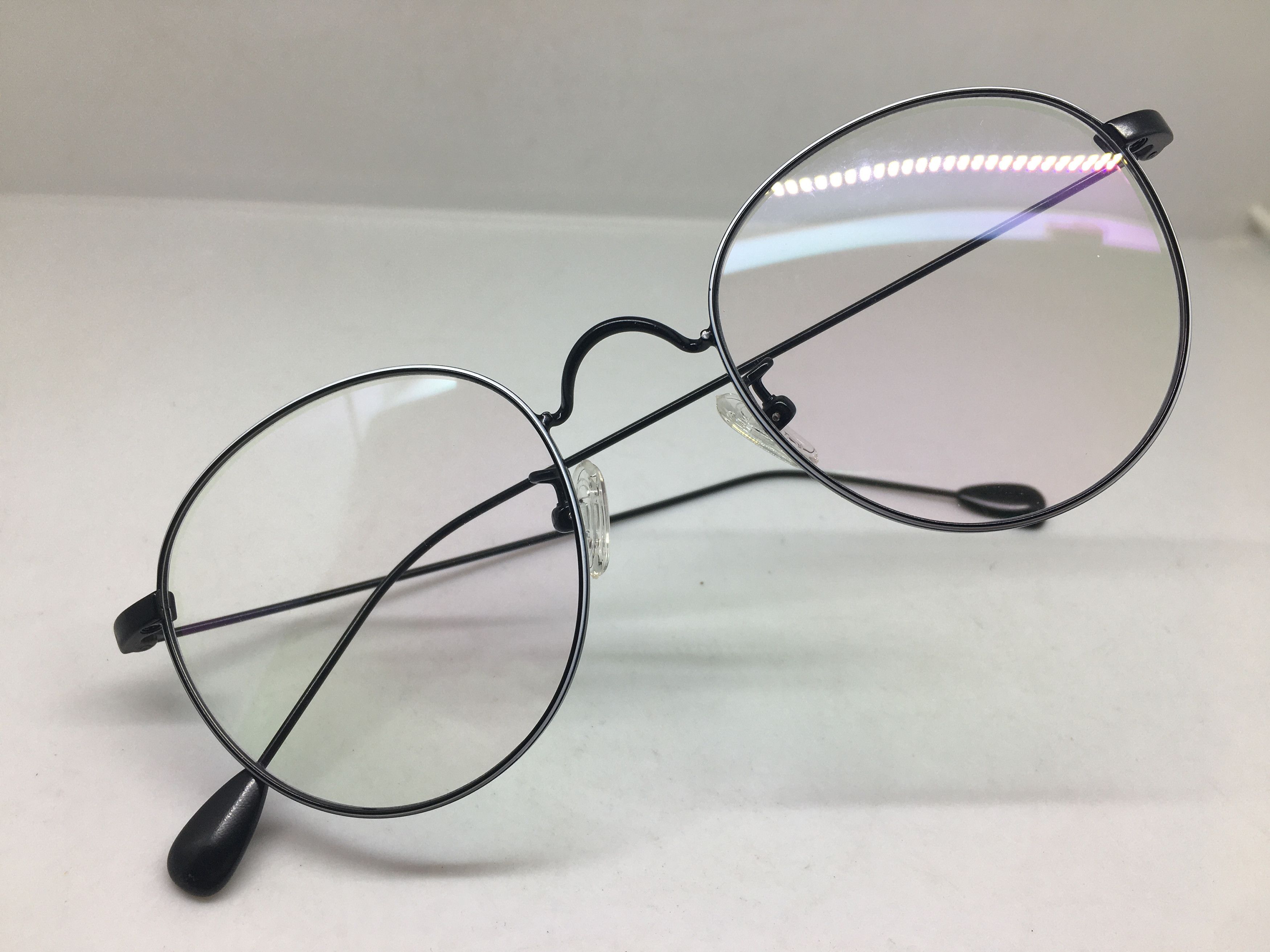 Other Black White Round Eyeglasses Frame BUDDY HOLLY Size ONE SIZE - 5 Thumbnail