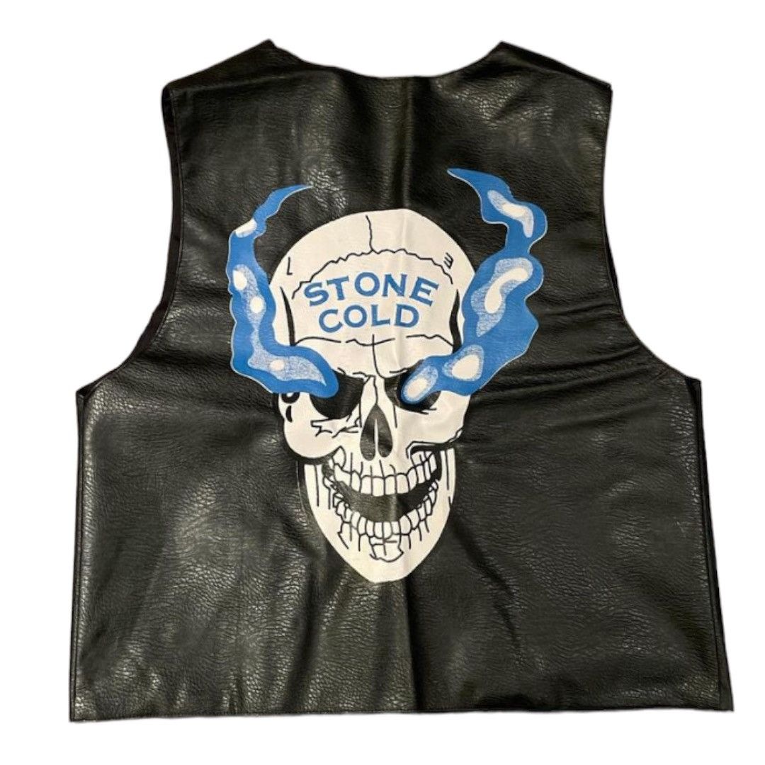 Vintage STONE COLD STEVE AUSTIN WWF VEST SMOKING SKULL | Grailed