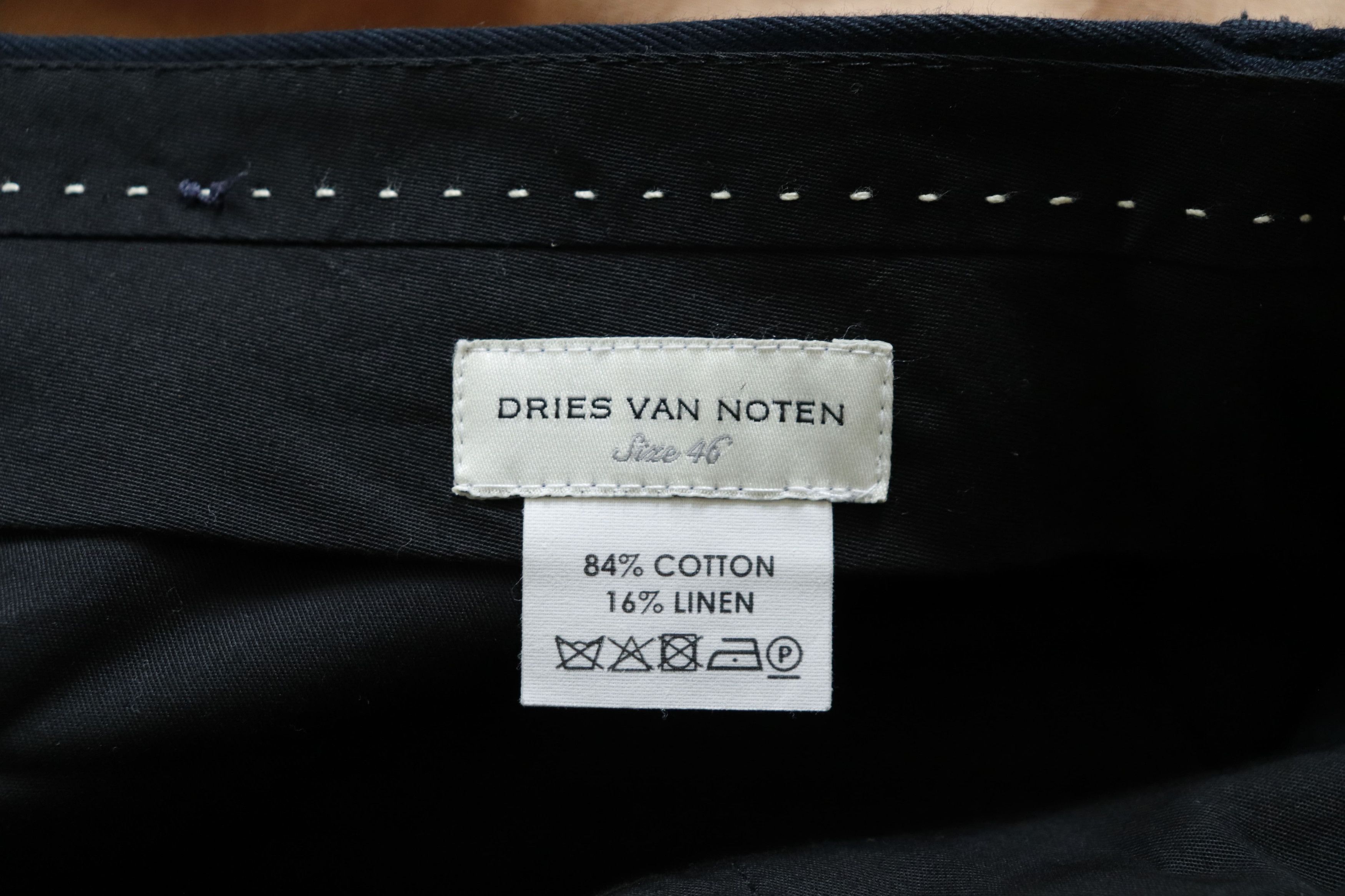 Dries Van Noten Philip Tab-Waist Cotton Linen Trousers Size US 30 / EU 46 - 7 Thumbnail