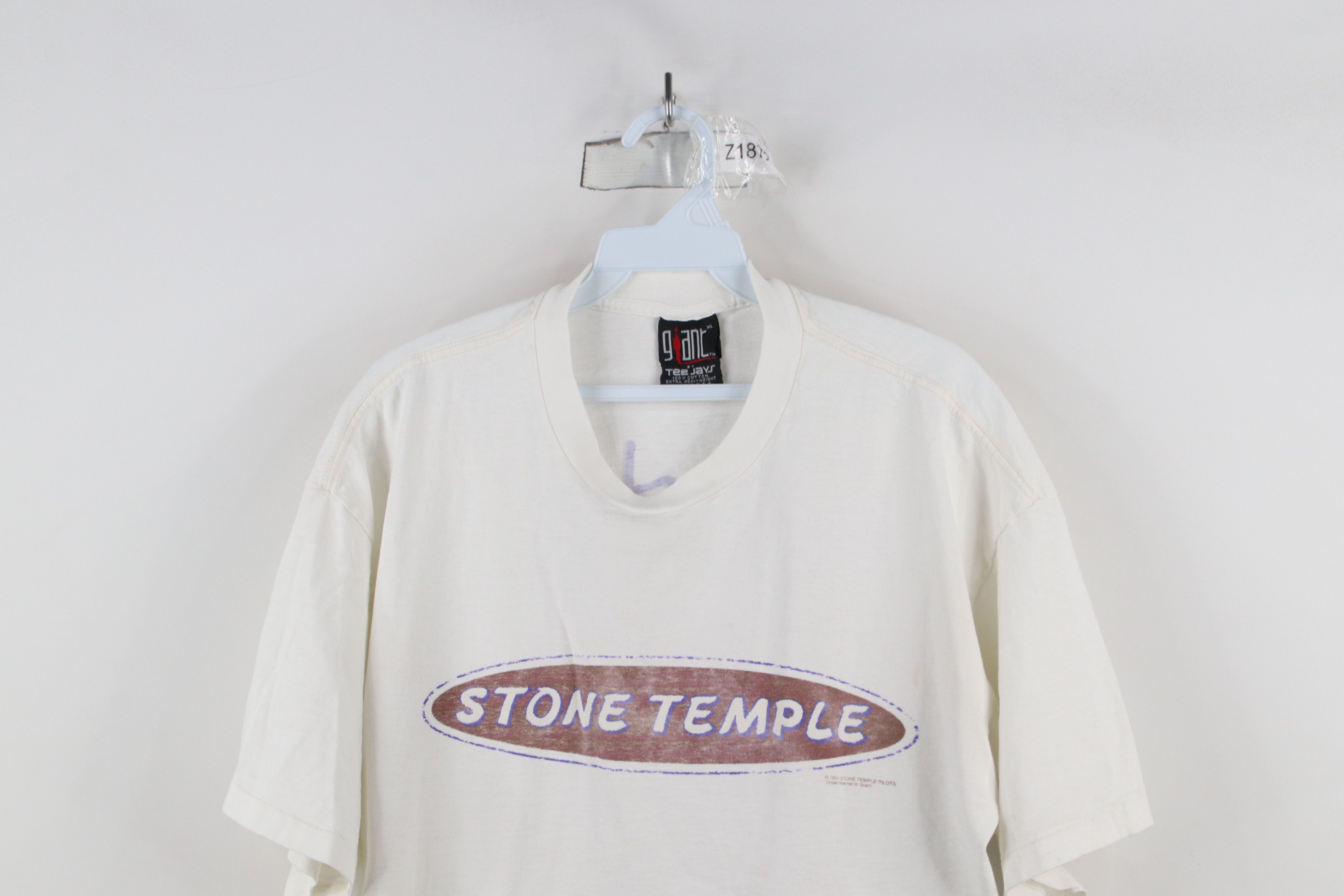 Giant Vintage 90s Giant Spell Stone Temple Pilots Band T-Shirt USA Size US XL / EU 56 / 4 - 2 Thumbnail