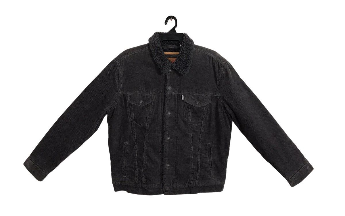 Japanese Brand Vtg Levi’s Strauss Sherpa Jacket Corduroy Distressed Design Size US L / EU 52-54 / 3 - 1 Thumbnail