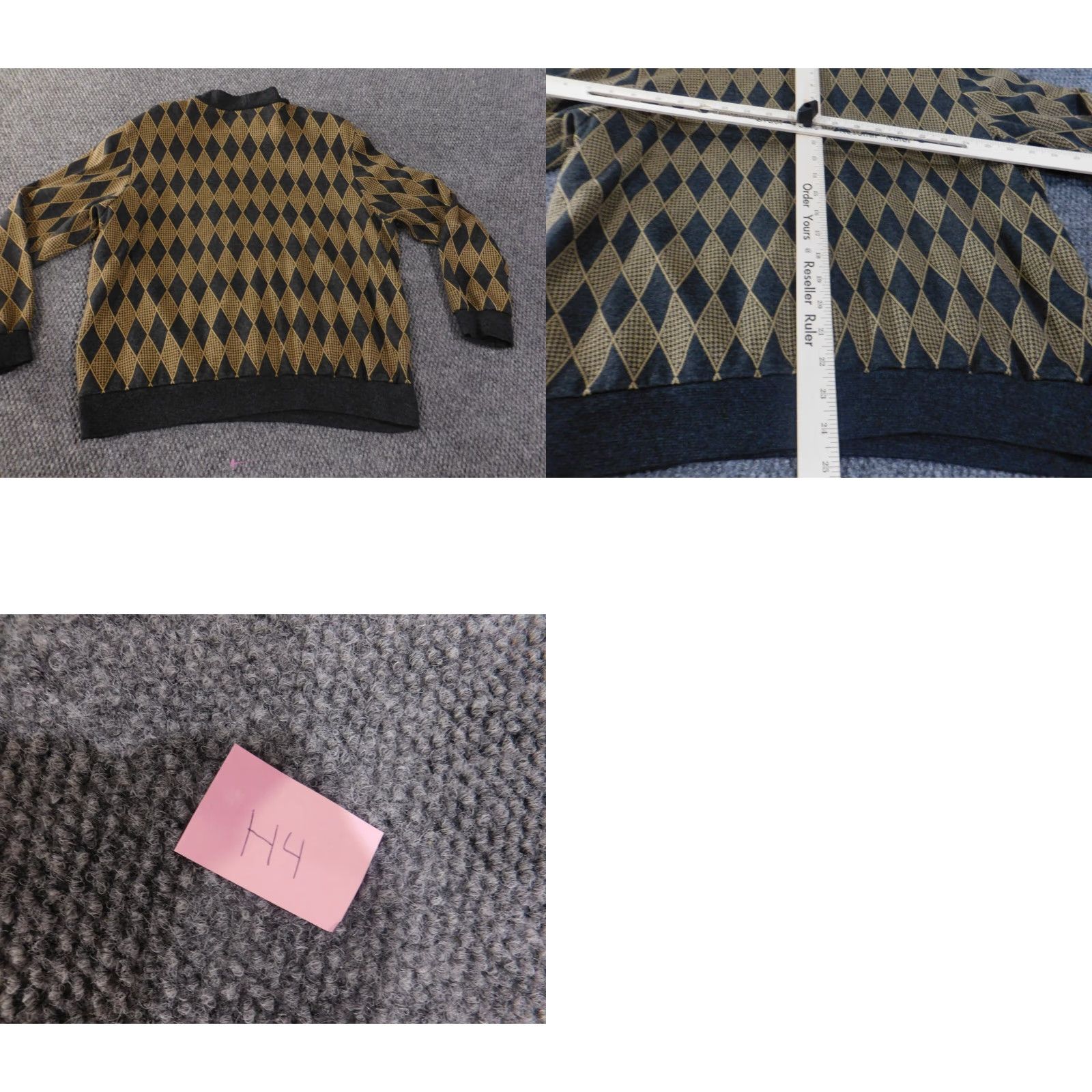 Vintage Alfred Dunner Sweater Geometric Casual Women L Brown USA Shoulder Pads Raglan Crew Neck Pullover Knit Cotton Ramie Vintage: No Size L / US 10 / IT 46 - 8 Thumbnail