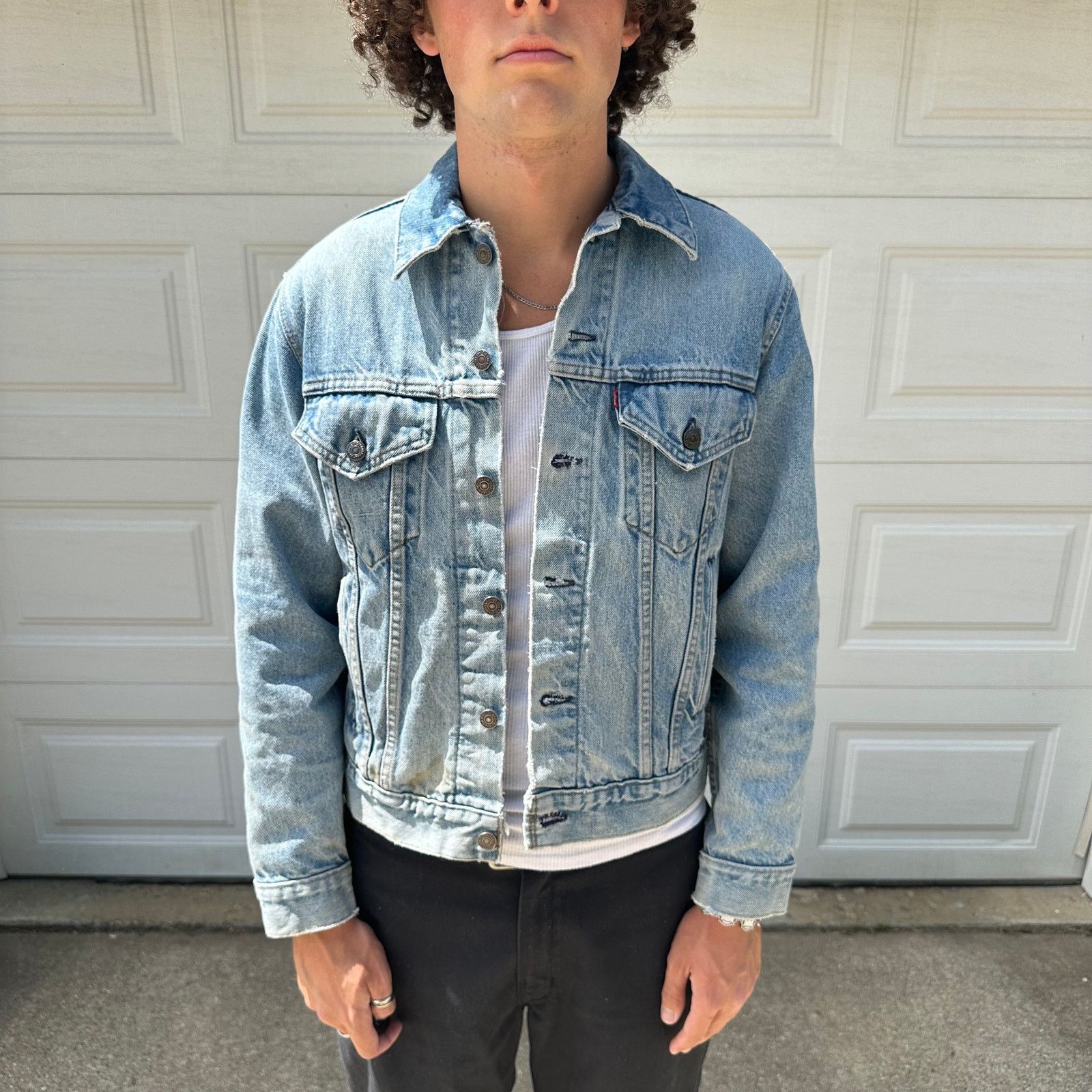 Levi's Vintage Mid-80s Men's Levi's Denim Trucker Jacket Size US M / EU 48-50 / 2 - 1 Thumbnail