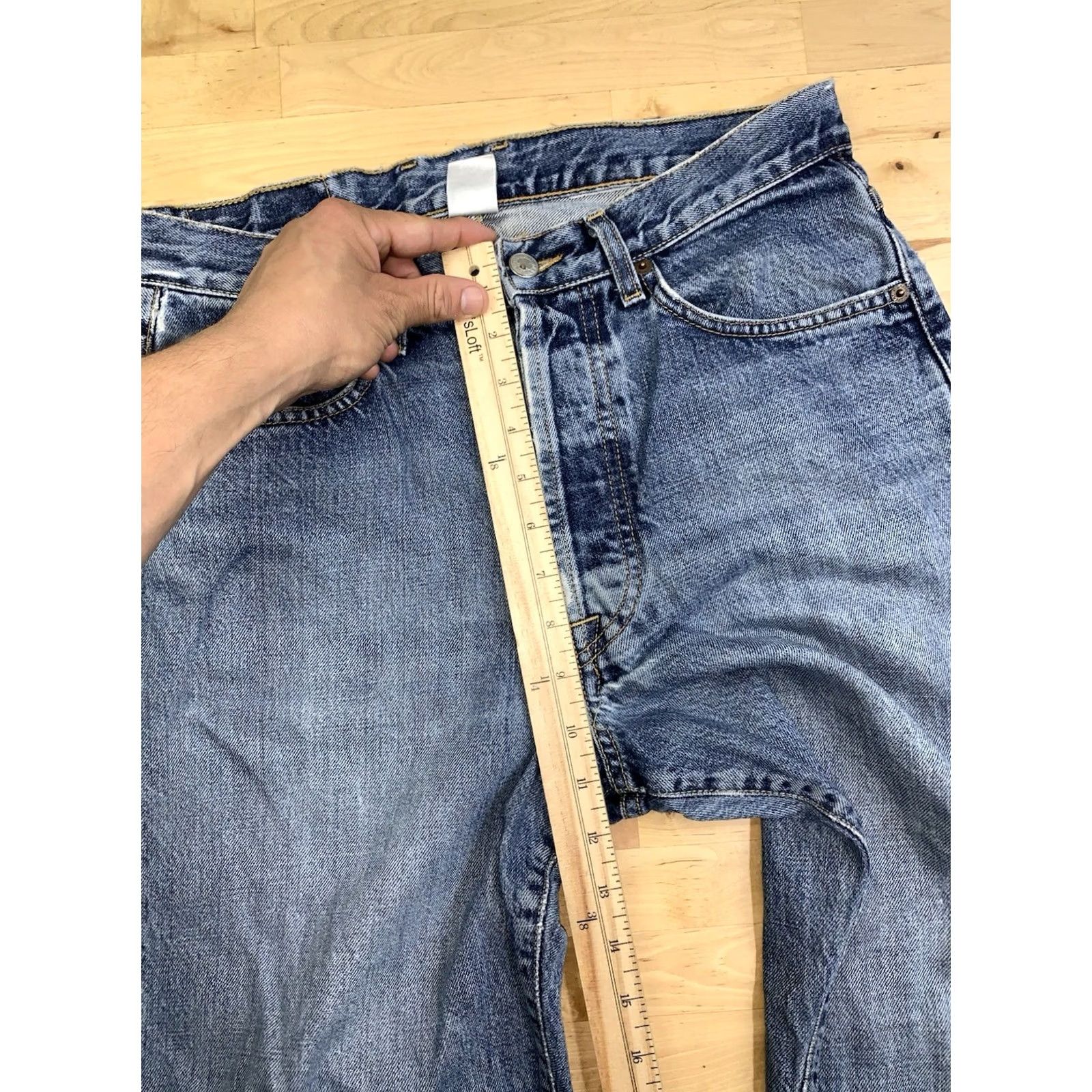 Lucky Brand Lucky Brand Jeans Men 30x29 Blue Denim Straight Button Fly 13134 Jeans Regular Fit Inseam 29 Size US 30 / EU 46 - 6 Thumbnail