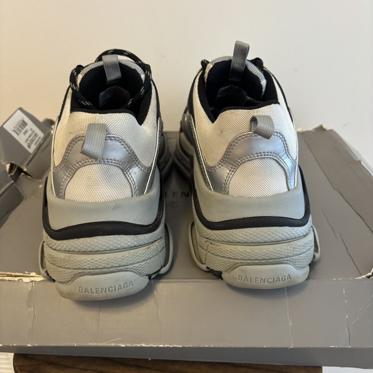 Balenciaga Balenciaga Grey Silver Triple S Size 42 Size US 9 / EU 42 - 5 Thumbnail