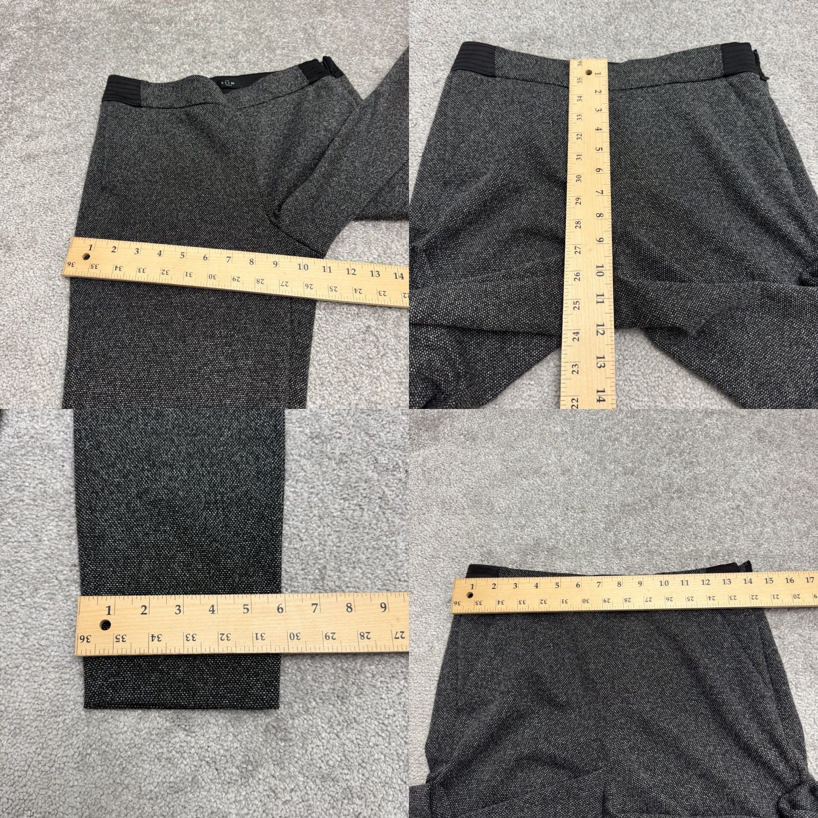 White House Black Market White House Black Market Slim Fit Ankle Trouser Pants Women 2 Tweed Gray Stretch Size 28" / US 6 / IT 42 - 9 Thumbnail