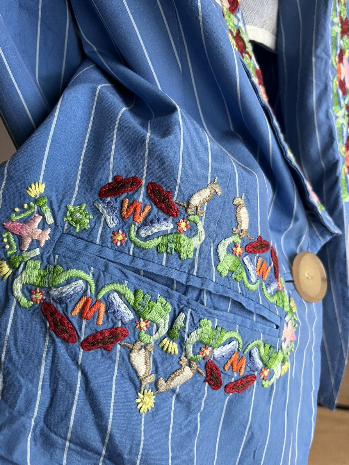 Walter Van Beirendonck Walter van Beirendonck SS06 runway embroidered folk blazer Size M / US 6-8 / IT 42-44 - 10 Thumbnail