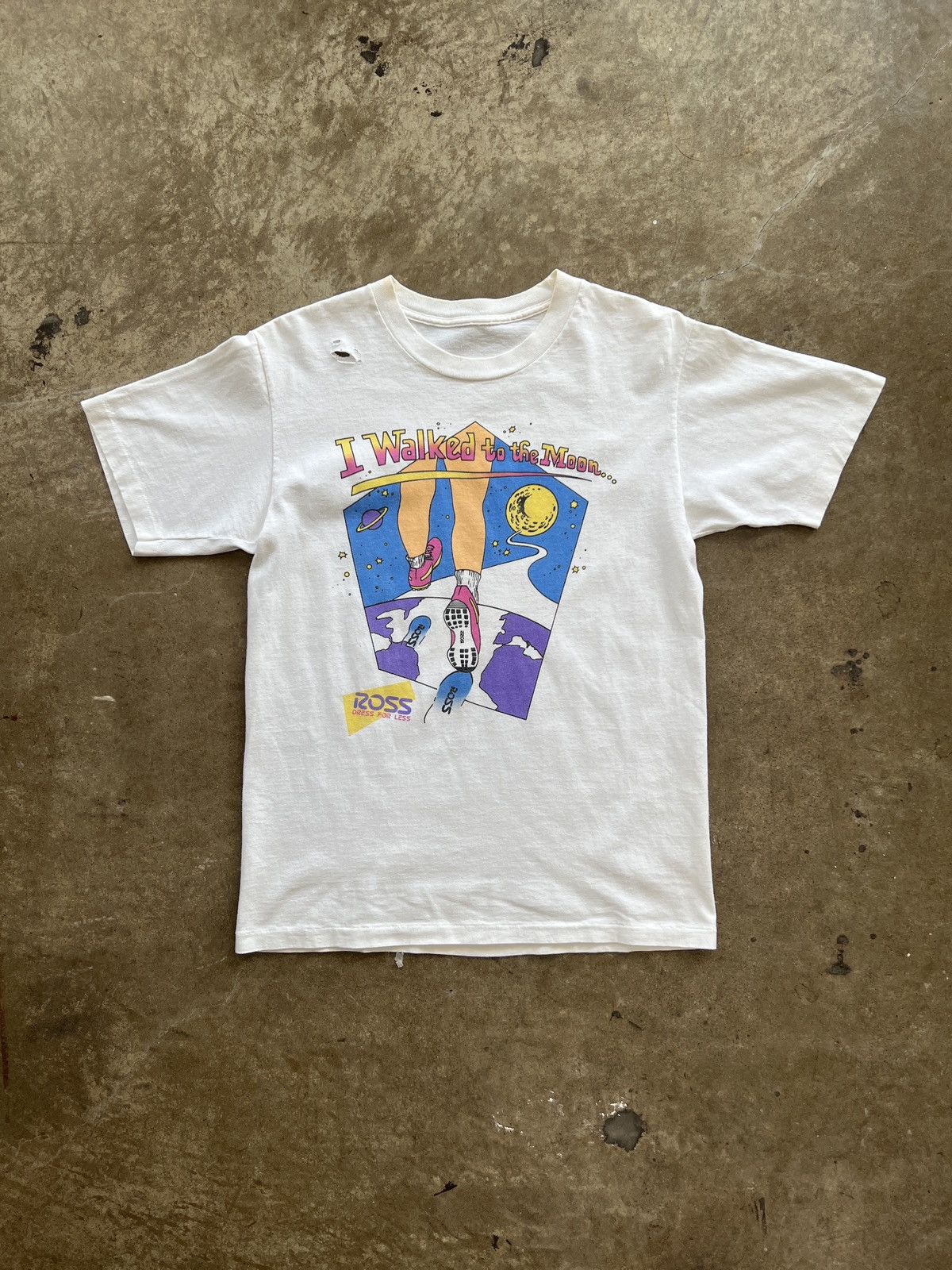 Vintage Vintage Ross I walked to the Moon Single Stitch Tee Medium Size US M / EU 48-50 / 2 - 2 Thumbnail