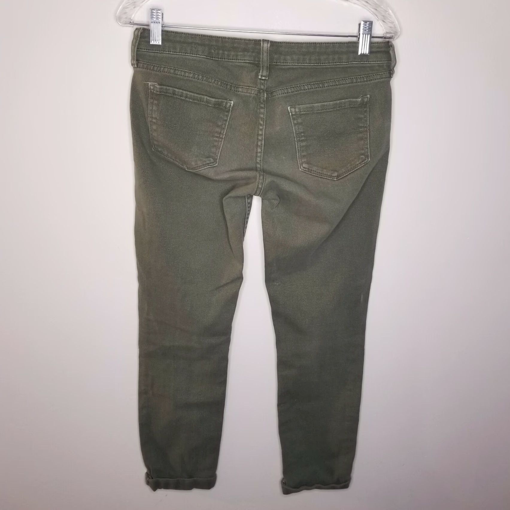 Vintage Arizona Jeans Jeans Skinny Distressed Green Size 7 Womens Size 28" / US 6 / IT 42 - 5 Thumbnail