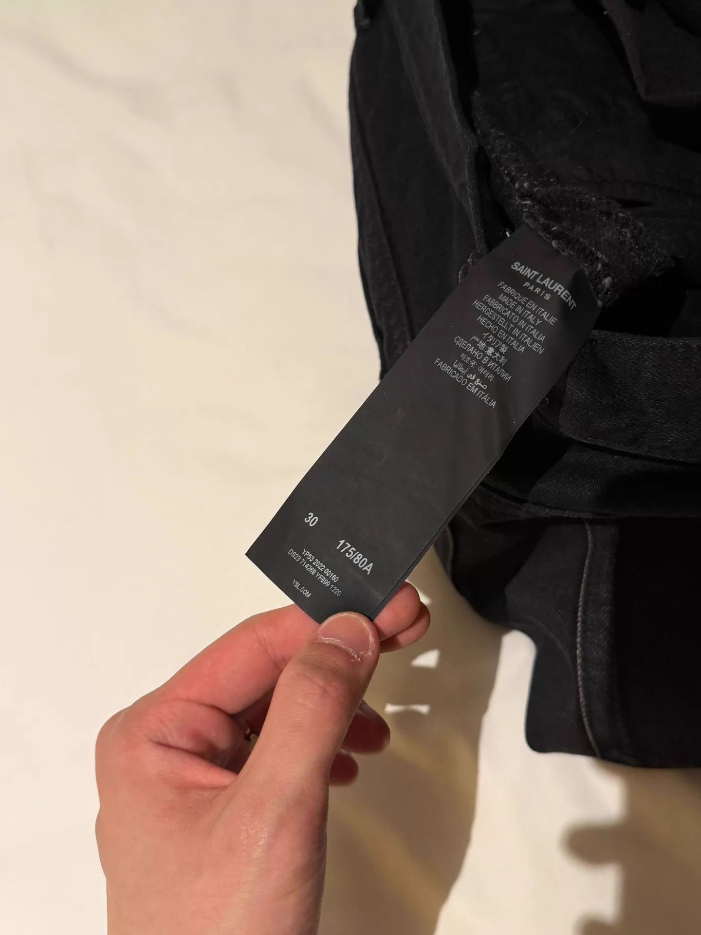 Saint Laurent Paris Saint Laurent SLP D25 Black Straight Leg Jeans Size US 30 / EU 46 - 5 Thumbnail
