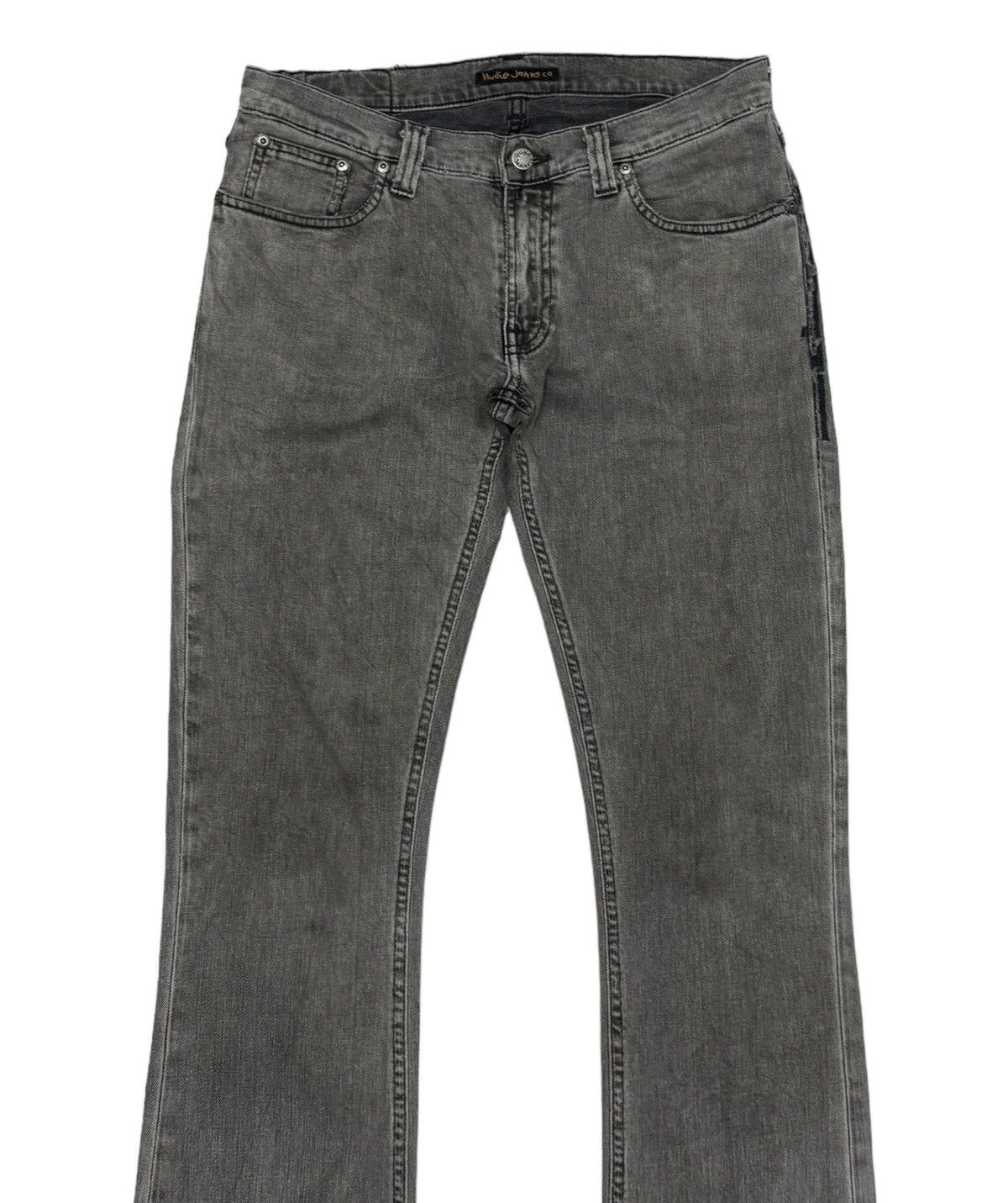 Nudie Jeans NUDIE JEANS BOOTCUT FOGGY BLACK FLARE DENIM Size 32" / US 10 / IT 46 - 7 Thumbnail