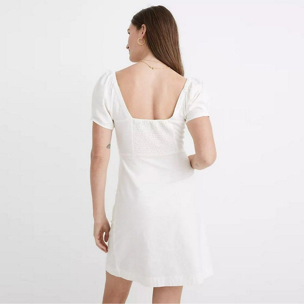 Madewell NWT New $118 Madewell Off-White Linen-Cotton Puff-Sleeve Mi Size M / US 6-8 / IT 42-44 - 2 Thumbnail