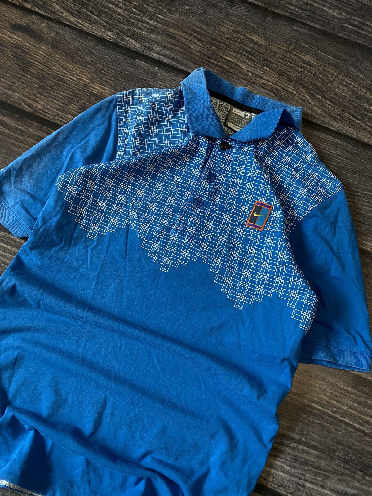 Nike Vintage Nike Tn Shirt Drill y2k Swoosh Size US M / EU 48-50 / 2 - 2 Thumbnail