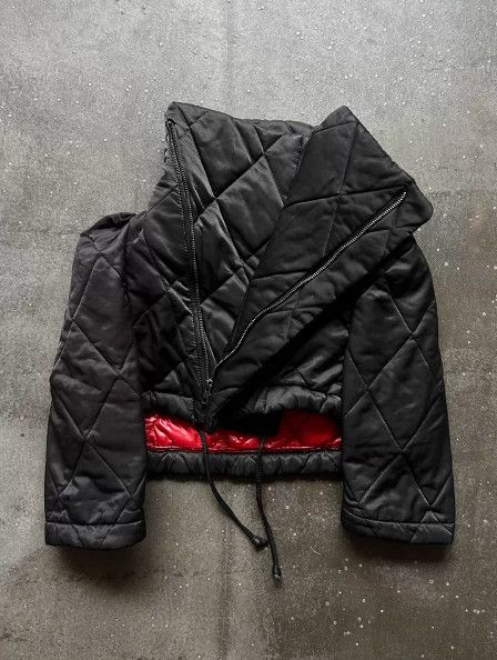 Nozomi Ishiguro NOZOMI 2011AW Diamond Quilted High-Waisted Puffer Jacket Size US XS / EU 42 / 0 - 3 Thumbnail