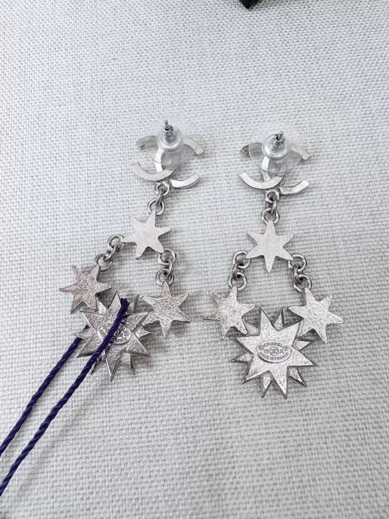 Chanel Chanel Five-star full-diamond long earrings Size ONE SIZE - 4 Thumbnail