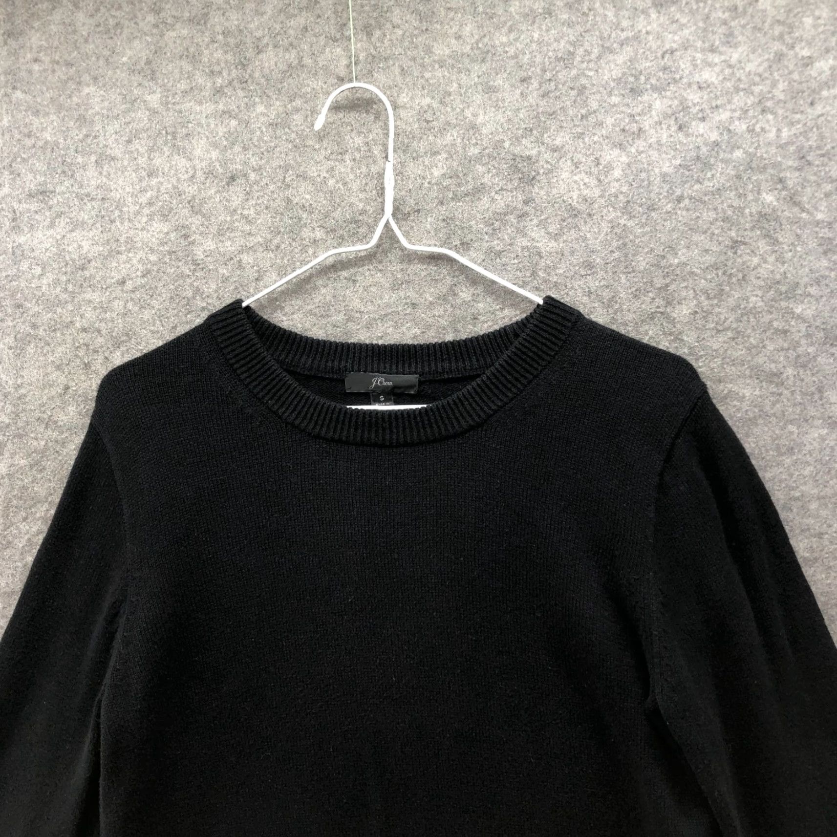 J.Crew J. Crew Bell Sleeve Sweater Womens S Black Crewneck Cotton Pullover Size S / US 4 / IT 40 - 3 Thumbnail