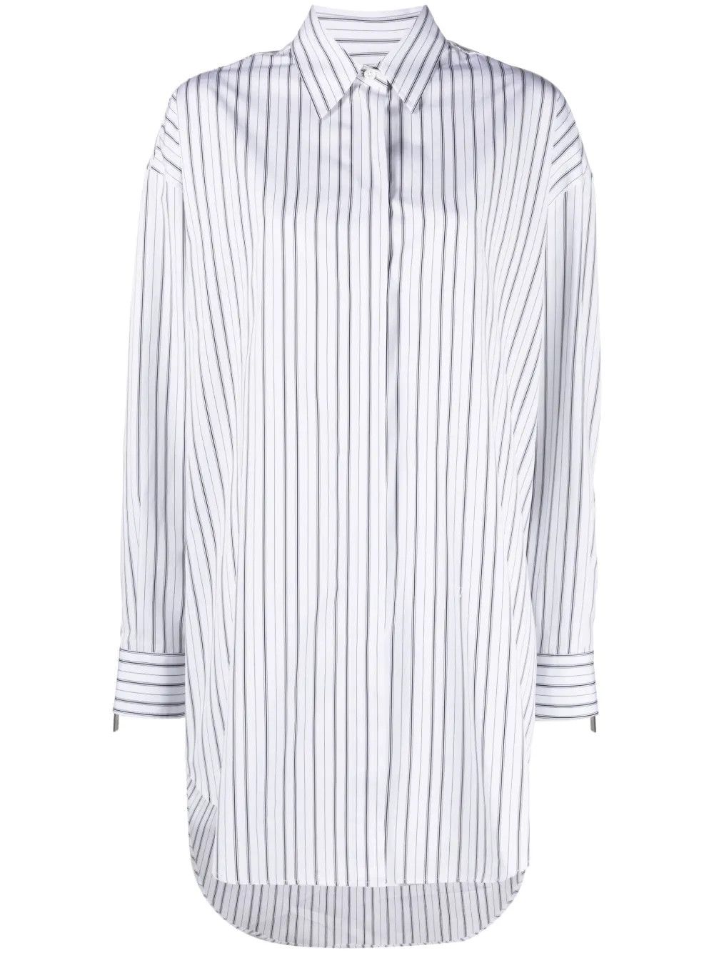 Off-White o1y1225 Striped Shirt in White/Black Size M / US 6-8 / IT 42-44 - 1 Thumbnail