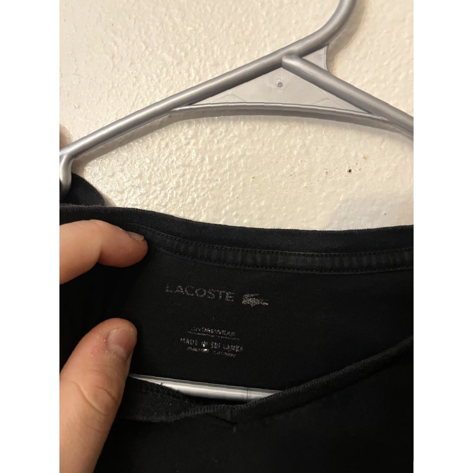 Lacoste Lacoste T-Shirt Mens Small Black Short Sleeve V-Neck Base Layer Undershirt Regular Fit Size US S / EU 44-46 / 1 - 2 Thumbnail