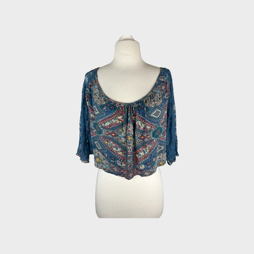 Vintage Love, Fire | Vintage Y2k Boho Dolman Lace Sleeves Top Size S / US 4 / IT 40 - 6 Thumbnail