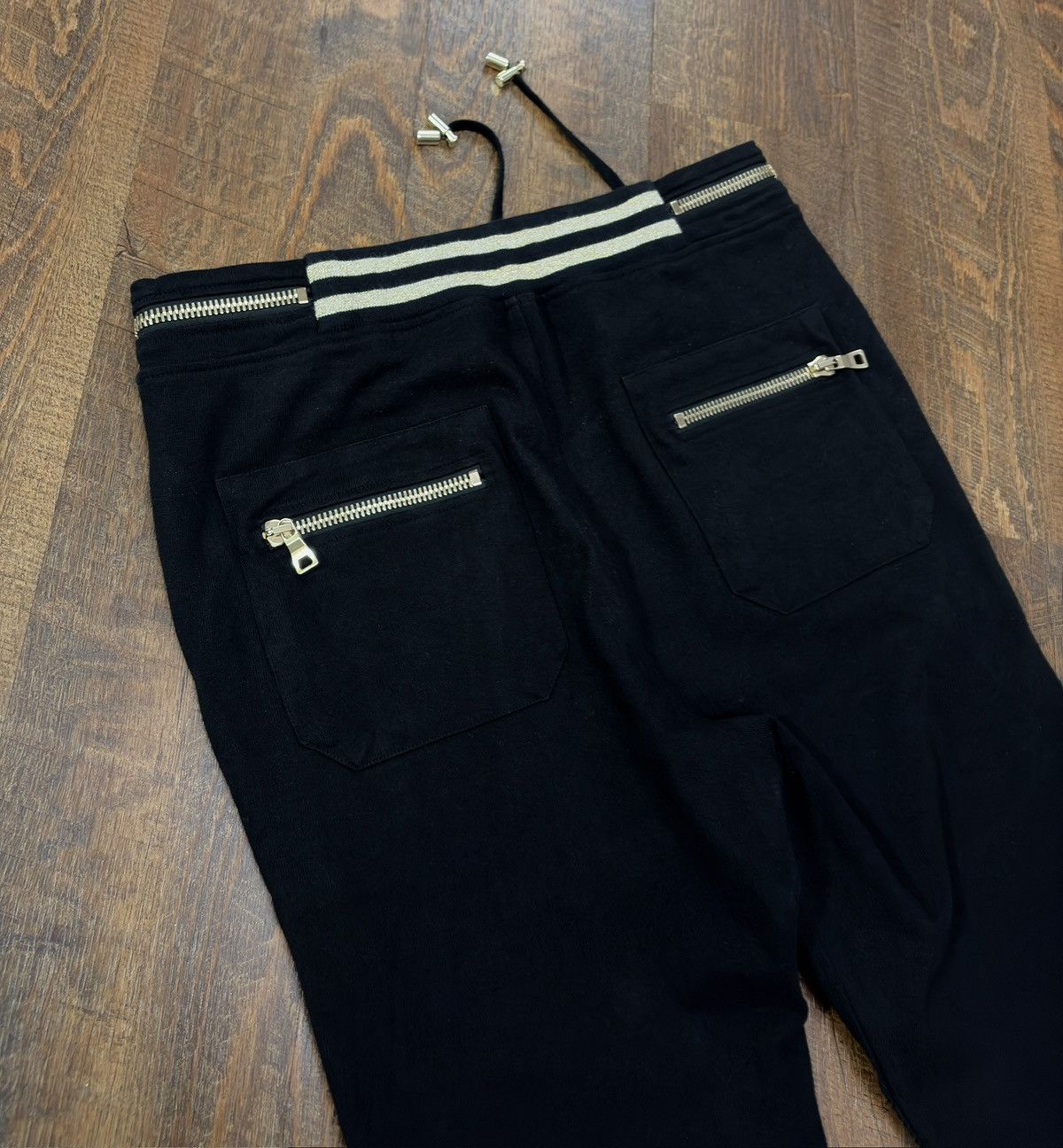 Balmain Balmain Black Biker Jogger Sweatpants Size US 36 / EU 52 - 4 Thumbnail