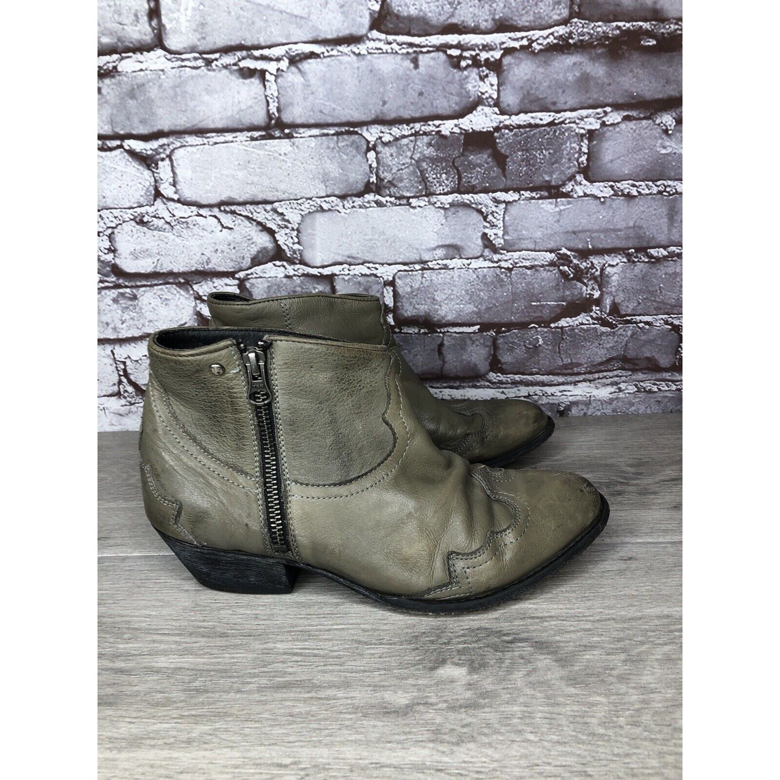 Other Baske California Green Western Zip Pointed Toe Heel Boots Wo Size US 7.5 / IT 37.5 - 23 Thumbnail