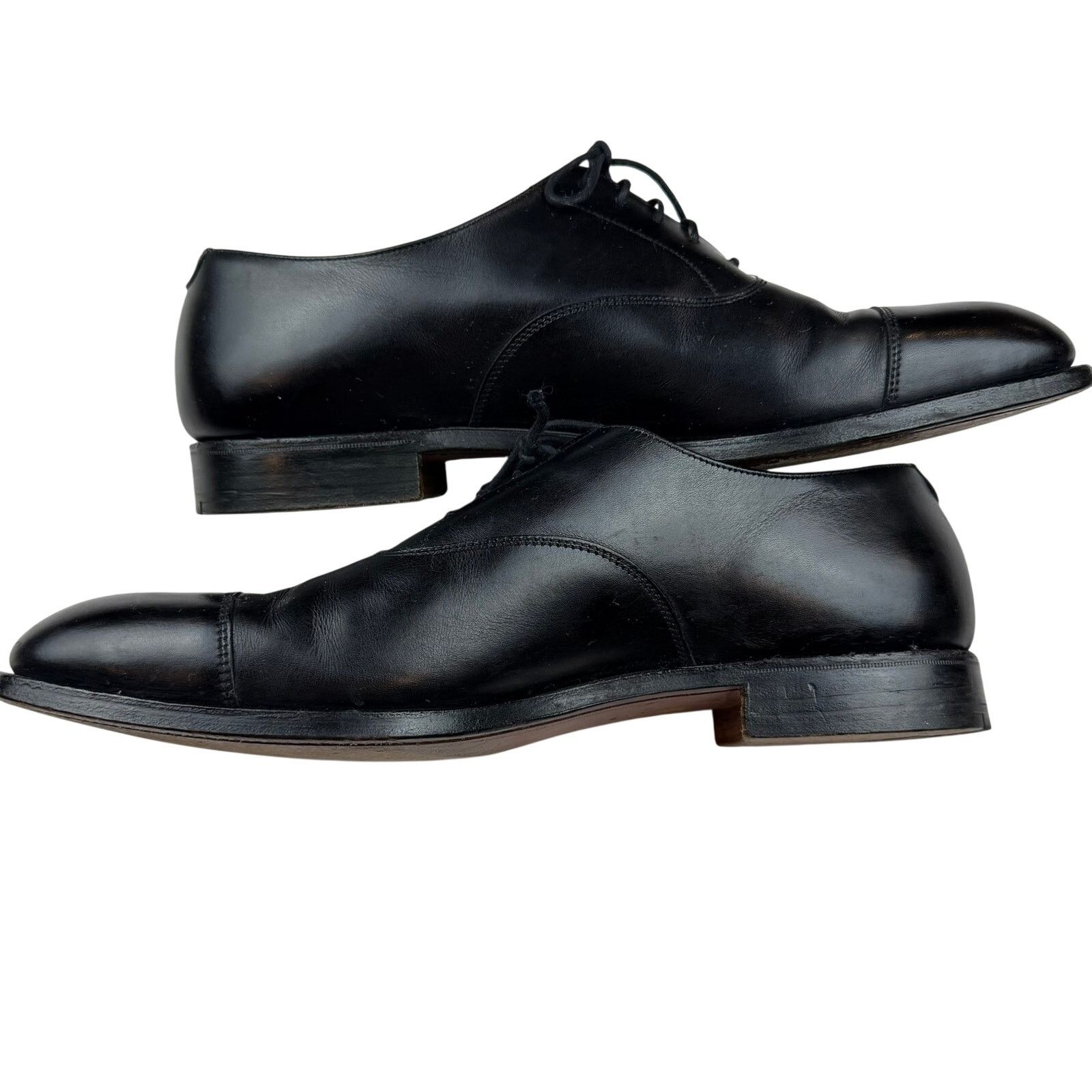 Tom James Tom James Brampton Cap Toe Oxford Black 10.5D England Size US 10.5 / EU 43-44 - 5 Thumbnail