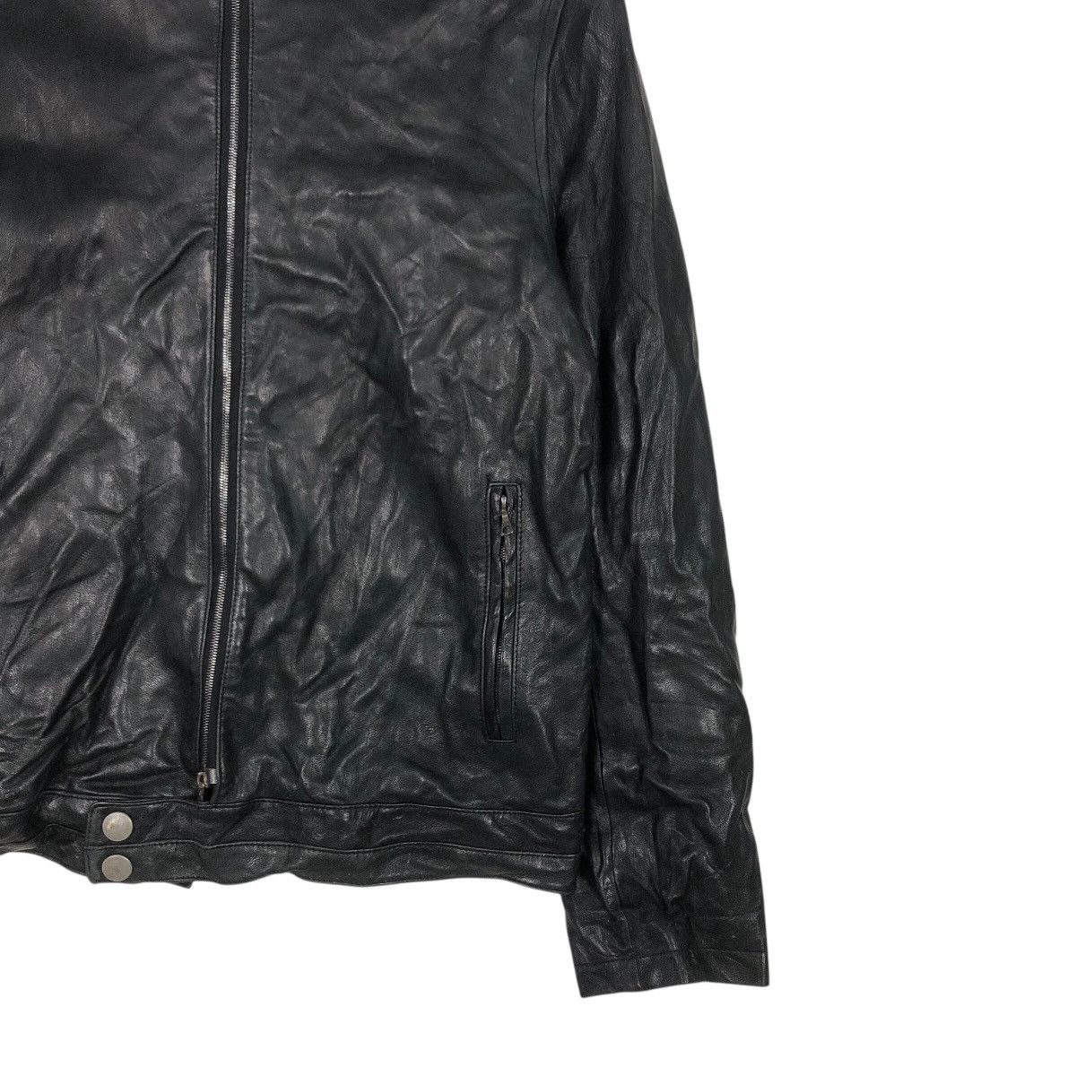 Japanese Brand 📌Rich Black Biker Leather Jacket Bondage Design Edition Size US M / EU 48-50 / 2 - 6 Thumbnail