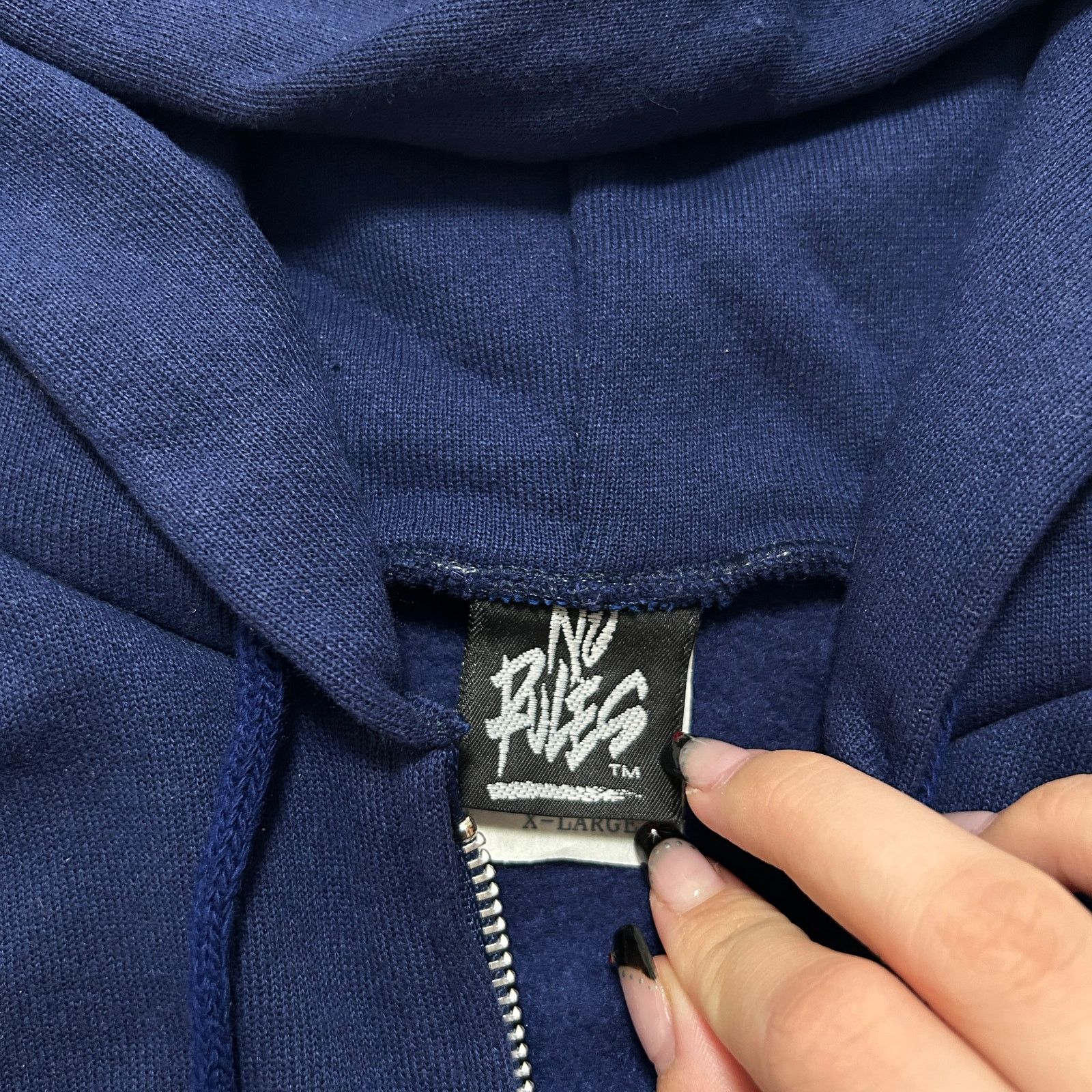 Other 90's No Rules Daily Grind Y2K Zip Up Hoodie Navy Blue XL Size US XL / EU 56 / 4 - 2 Thumbnail