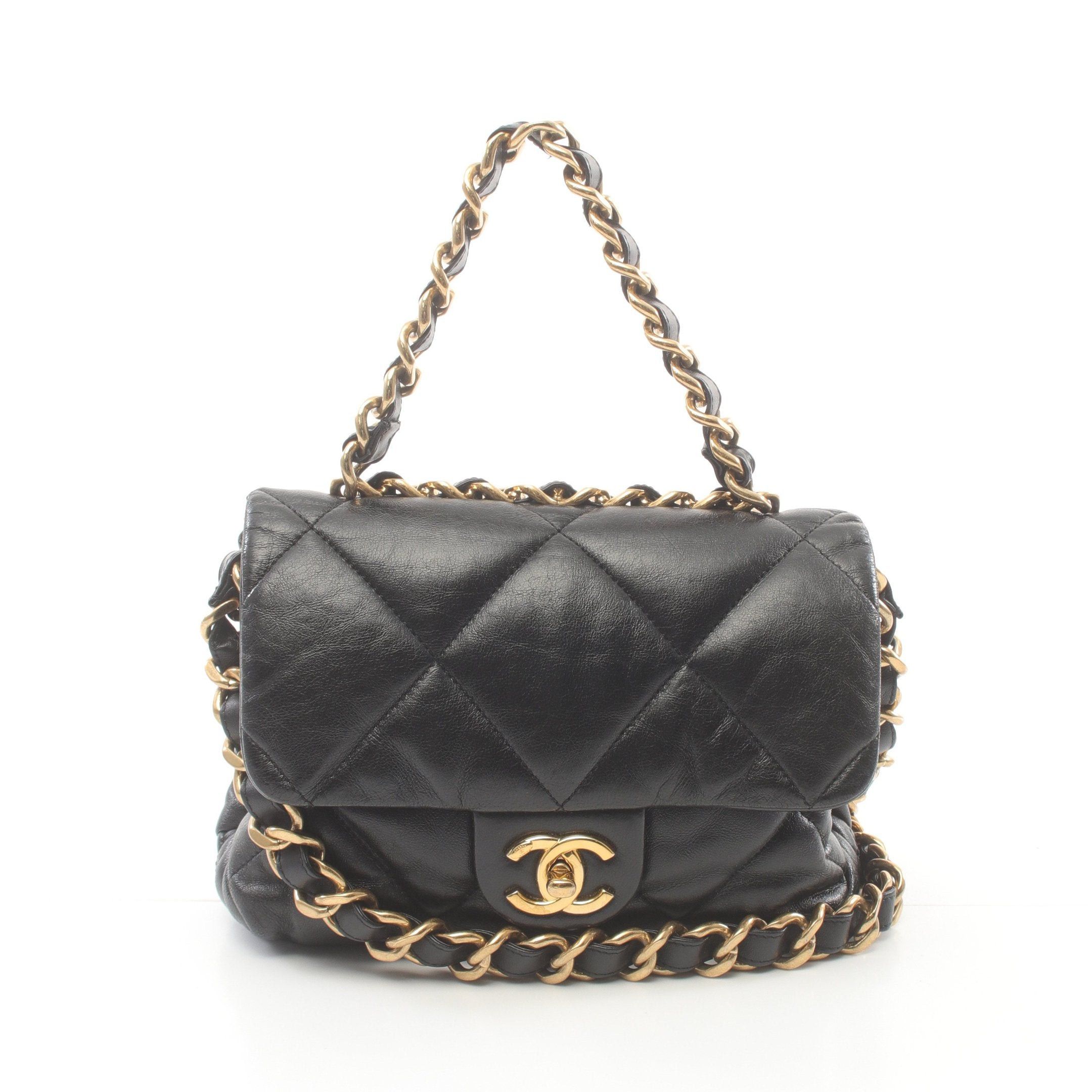 Chanel Chanel Chanel 19 Matelasse Chain Shoulder Bag Lambskin Black Gold Hardware Size ONE SIZE - 1 Thumbnail