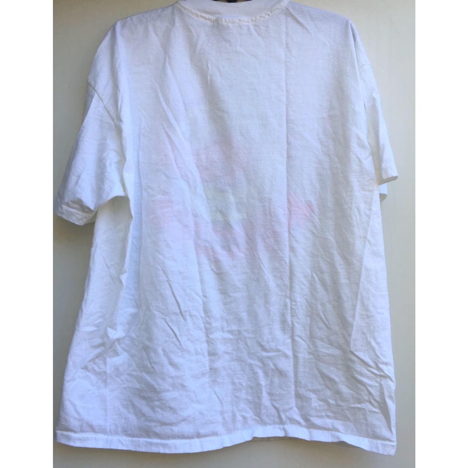 Vintage VINTAGE Hanes Beefy-T Contra Costa Bodybuilding Championships '93 T-Shirt 90s Neon Graphics XL White Mens Graphic Tee 1990s Size US XL / EU 56 / 4 - 6 Thumbnail