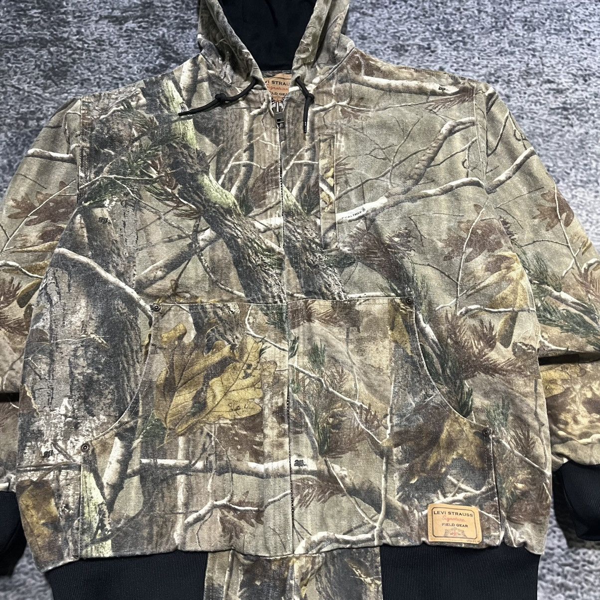 Levi's Vintage Levi Strauss Camo Hooded Jacket Canvas Workwear Size US M / EU 48-50 / 2 - 5 Thumbnail